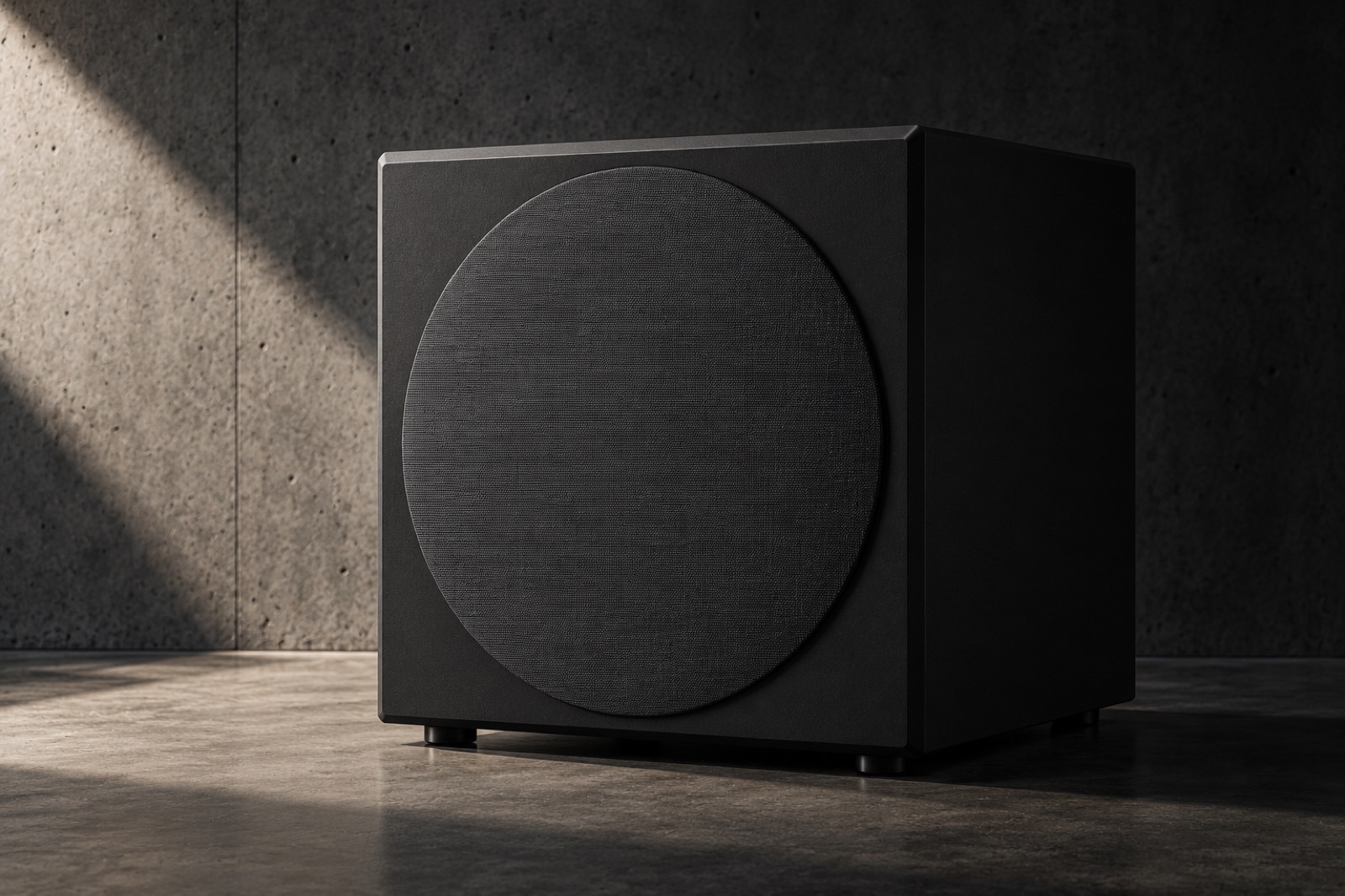 42.audio Disaster Area 24 — geschlossener 24-Zoll-Subwoofer in Schwarz, Visualisierung